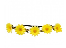 Stirnband Blumen gelb