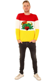 Oeteldonk trui | sweater rood geel wit