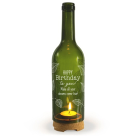 Wine Candle - Verjaardag | Wijnfles decoratie