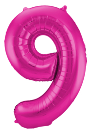 Folieballon 9 Pink / magenta