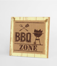 Wooden sign - BBQ Zone |