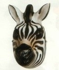 Masker plastic zebra - kind