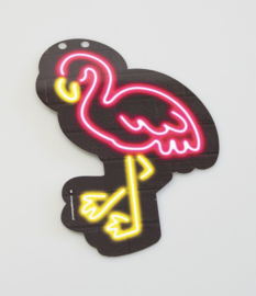 Neon flamingo teken