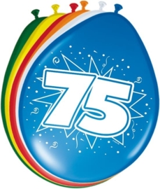 Luftballons 75 Jahre (farblich sortiert)