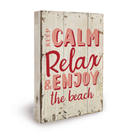 Houten beach bord keep calm