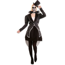 Skelett elegantes Damenkleid | halloween kostüm