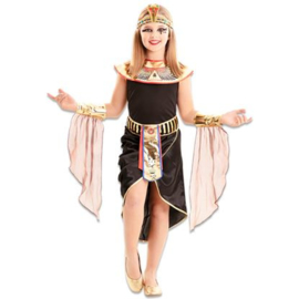 Egyptisch meisje jurk | Black golden cleopatra
