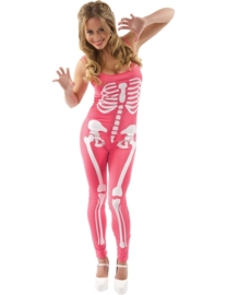 Skeleton jumpsuit pink