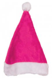 Weihnachtsmütze plushe deluxe rosa
