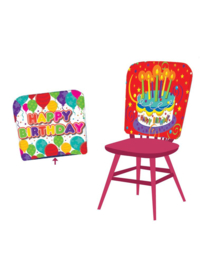 Happy Birthday stoelhoes - Decoratie > Sfeerdecoratie