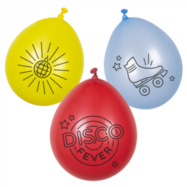 6er Set Latex Luftballons 'Disco-Fieber