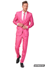 Solid pink suitmeister kostuum