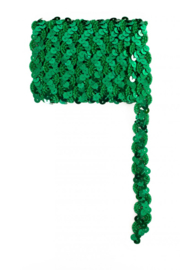 Paillettenband golvend groen 3m