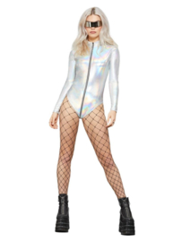 Fever Miss Whiplash Mirror Holographic | Festival Kostüm | Bodysuit