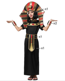 Egyptische meisjes jurk | zwart deluxe