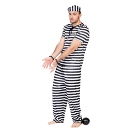 Gevangene zwart-wit | Bajes klant kostuum