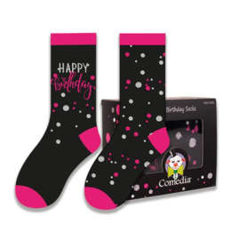 Socken Happy Birthday rosa (2 Paar)