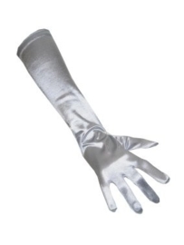 Handschoenen lang zilver