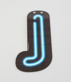 Neon letter J