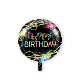 Folienballon Happy Birthday leuchtende Party