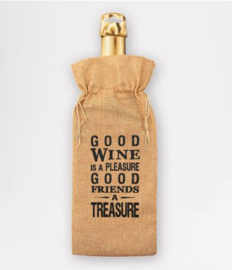 Bottle gift bag - Good wine is a pleasure