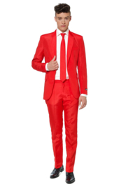 Solid red suitmeister kostuum