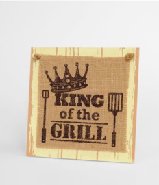 Wooden sign - King of the grill |