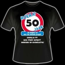 Fun T-shirt Hoera 50 jaar