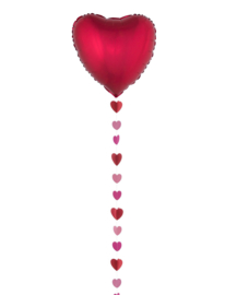 Ballon lint hartjes rood