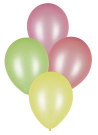 Ballonnen neon - assorti kleuren - 8 stuks