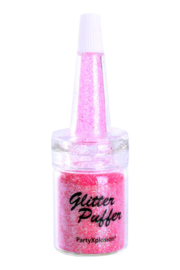 Glitter puffer rainbow pink