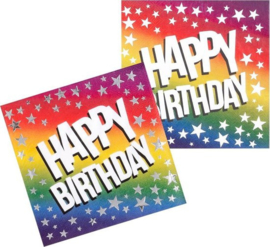 Papieren servetten 'Happy Birthday'
