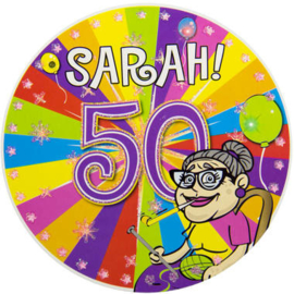 50 Jahre Sarah Led Party Button