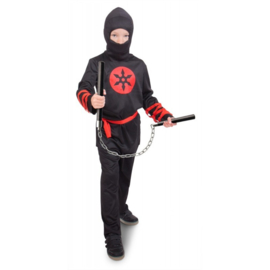 Ninja schwarzes Kostüm