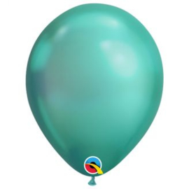 Ballonnen luxe chroom groen 50 stuks