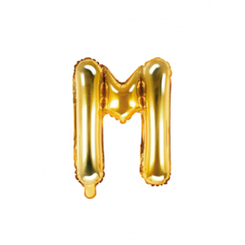Folie ballon Letter "M", 35cm, goud