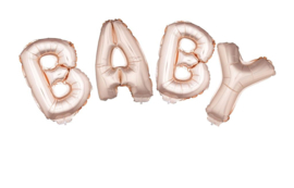 Ballon-Set 38cm Baby mit Schleife Rosa