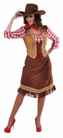 Cowgirl half lang jurk | Western verkleedkleding