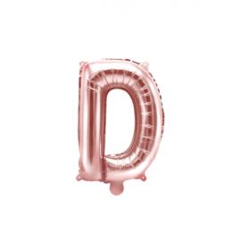Folie ballon Letter "D", 35cm, rose goud