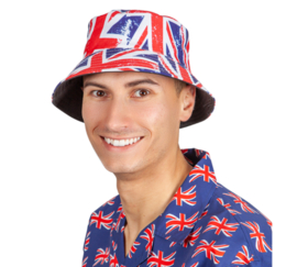 Retro vissers hoed UK | Engelse vlag hoed