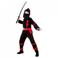 Power ninja kostuum zwart