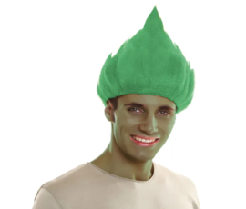 Pruik trol groen | trollen pruiken