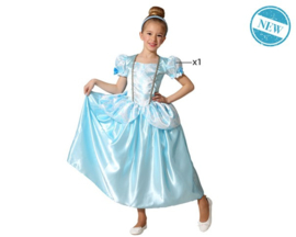 Assepoester prinsessen jurk blauw