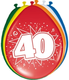 Luftballons 40 Jahre (sortierte Farben)