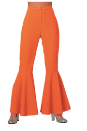 Disco broek dames neon oranje
