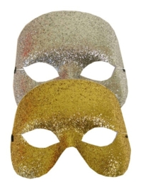 Halfmasker glitter goud