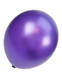 Kwaliteitsballon metallic paars 100 stuks