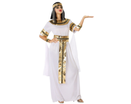Cleopatra jurk wit | Lange egyptische jurk
