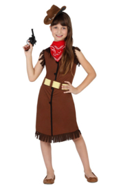 Cowgirl jurkje bruin | Meisje | western outfit