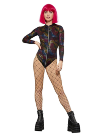 Fever Miss Whiplash rainbow print | Festival kostuum | bodysuit
